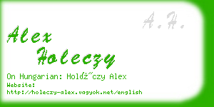 alex holeczy business card